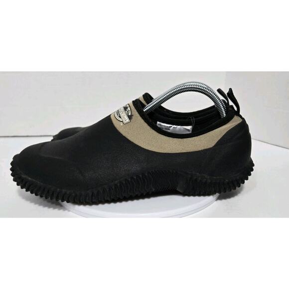 Lewis & Clark Outdoors Mens Muck Shoes Rubber Sneakers Black Khaki Size 10 - Picture 3 of 5